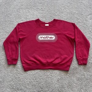 Mother The Concert Mother Stereo Sweatshirt Womens L Red Crewneck Pullover